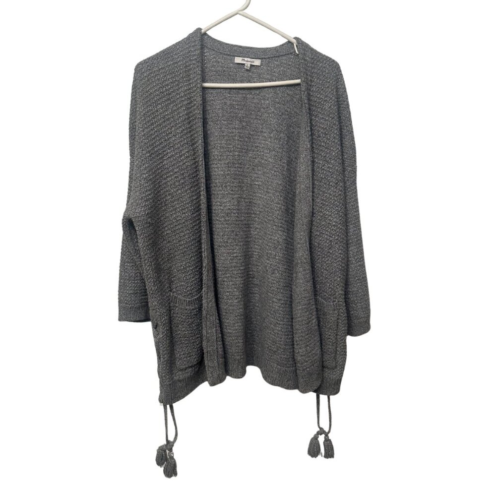Madewell Women's Side-Lace Cardigan Sweater with pockets